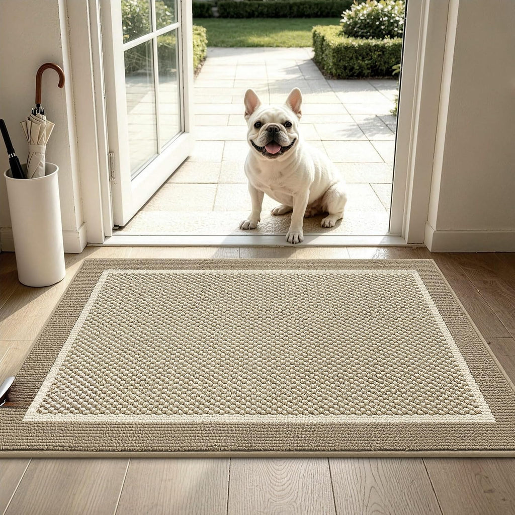Beige Non‑Slip Entry Mat 24×36 Inch