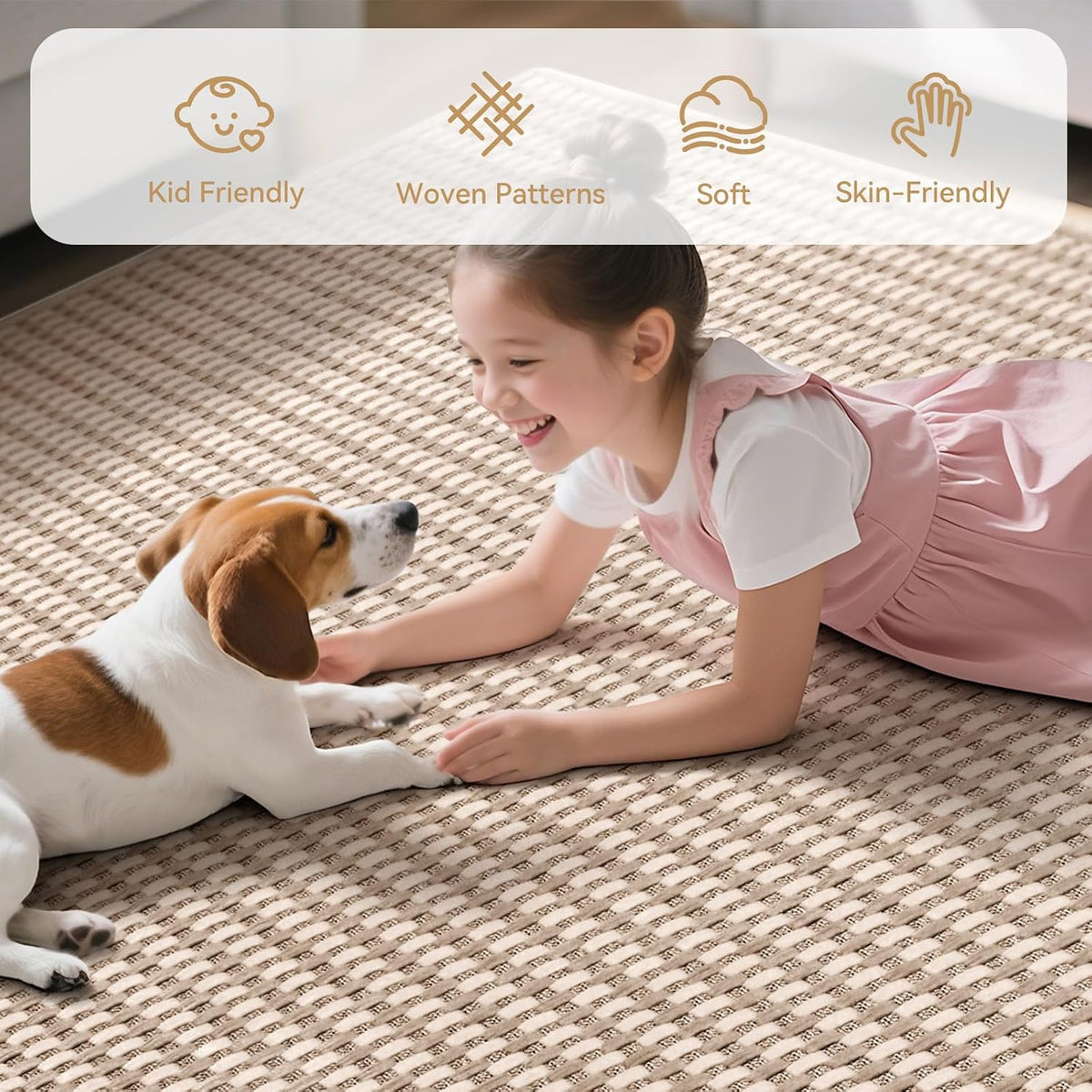 Brown Non‑Slip Entryway Rug 2×3 Ft Washable