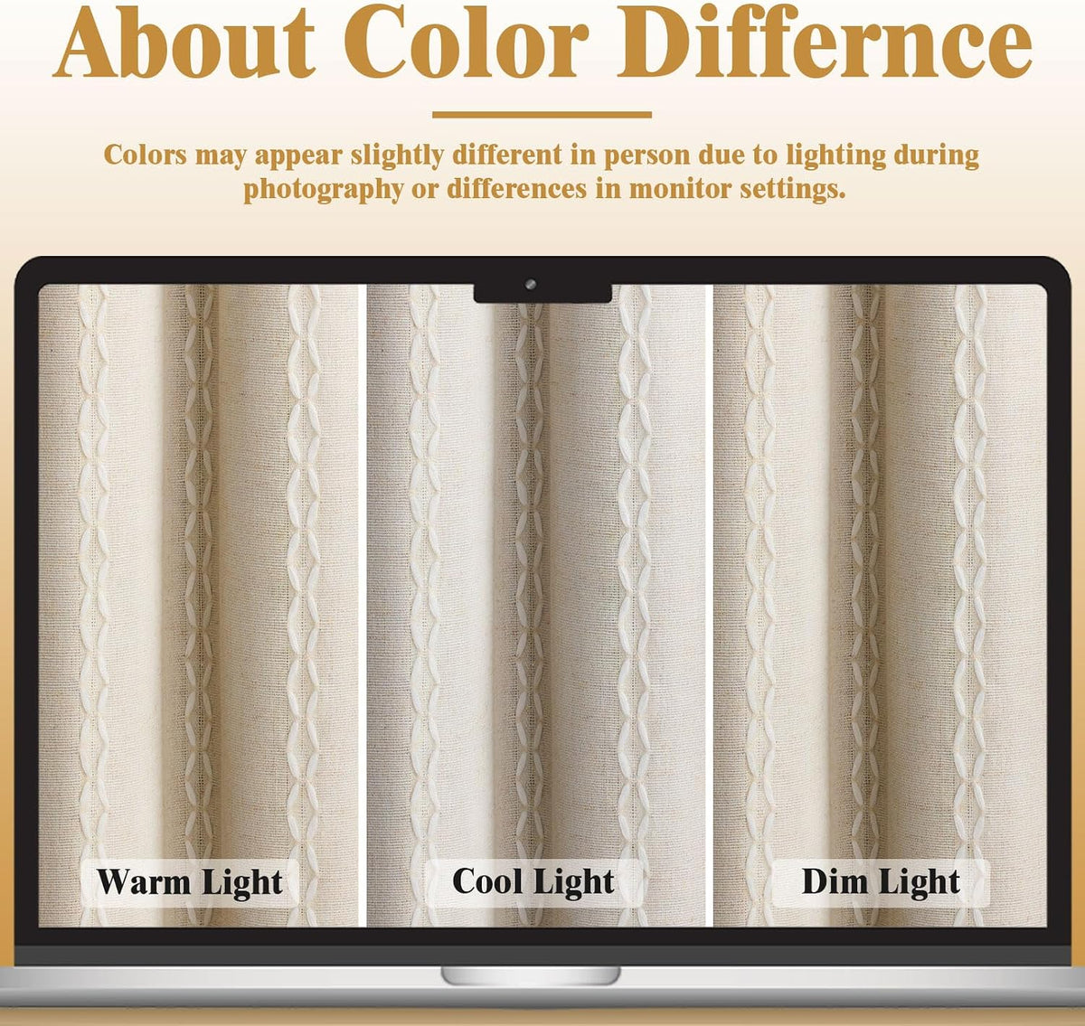 Linen‑Blend Blackout Curtains 84 Inch 2 Panels