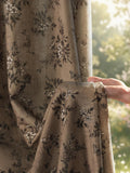 Floral Curtains 52×84 Inch Khaki 2 Panels