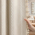 Linen‑Blend Blackout Curtains 84 Inch 2 Panels