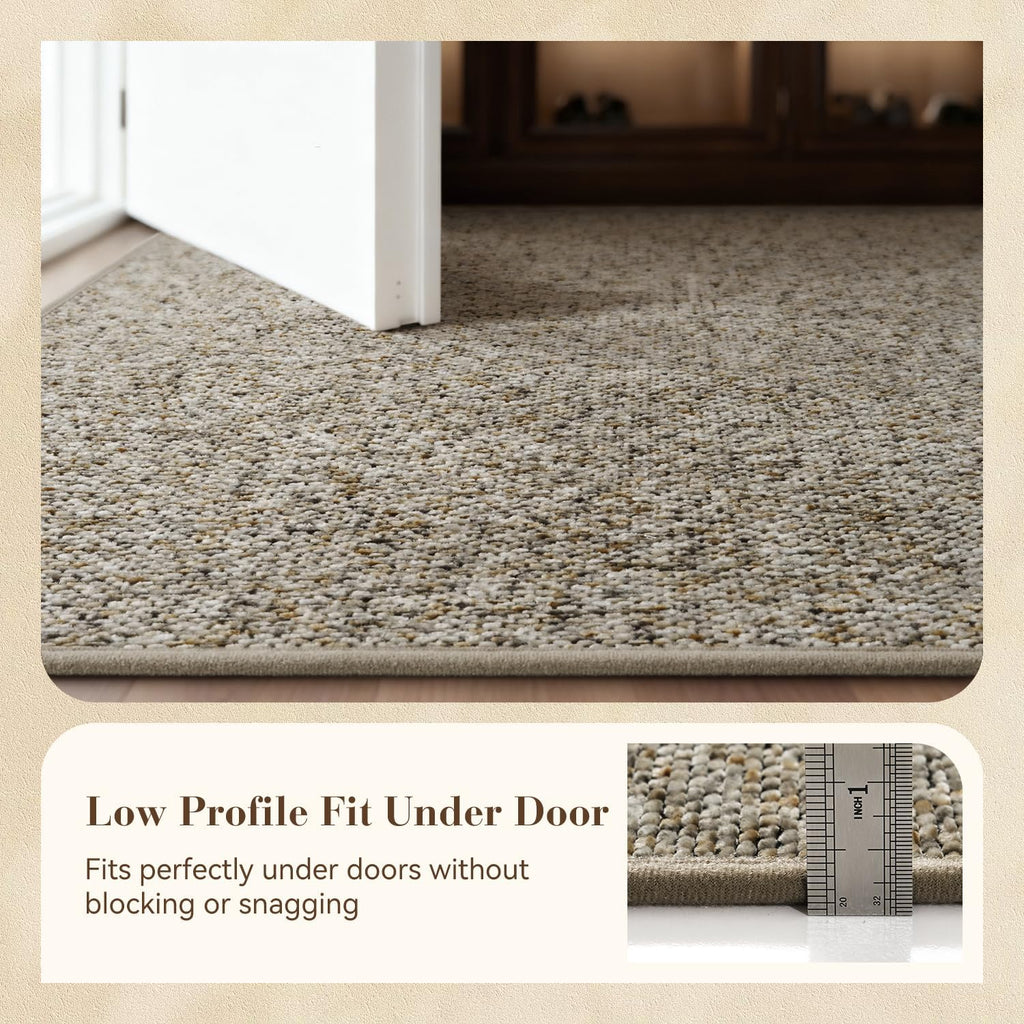 Grey‑Brown Non‑Slip Entry Mat 17×30 Inch