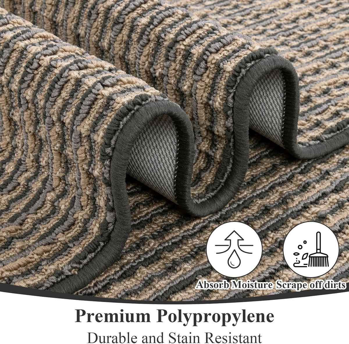 Coffee Hallway Runner Rug 2×6 Ft