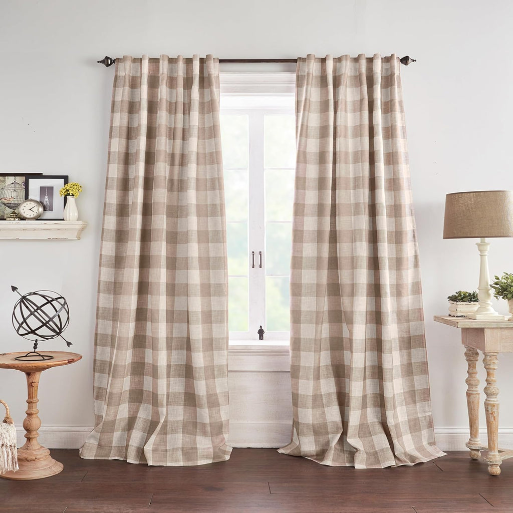Linen Blackout Curtain 52×84 Inch