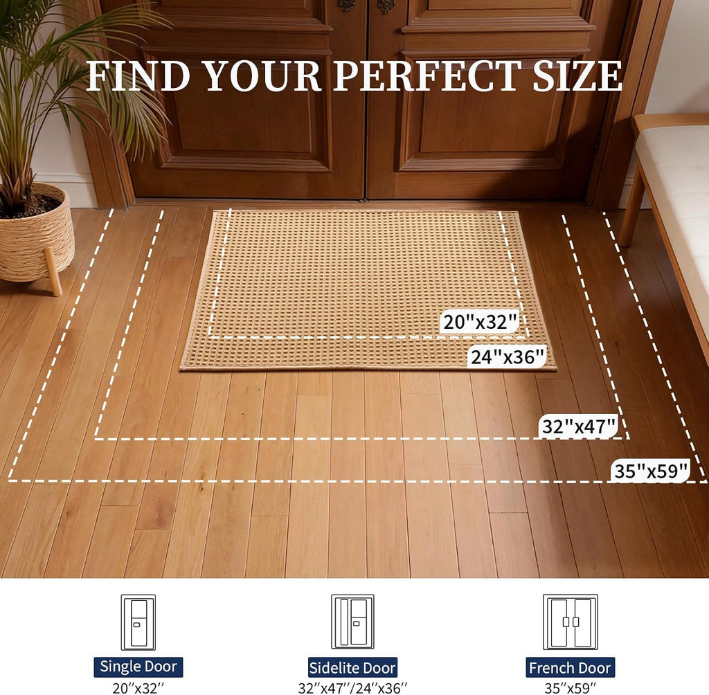 Non‑Slip Entryway Mat 24×36 Inch Washable
