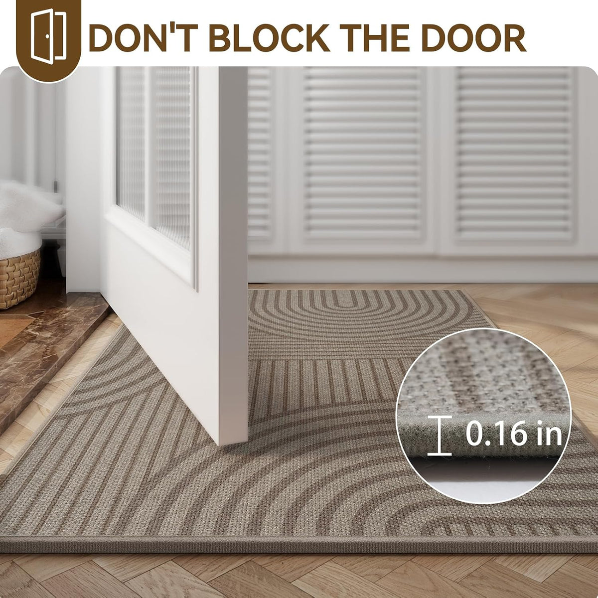 Brown Indoor Entry Mat 17×30 Inch