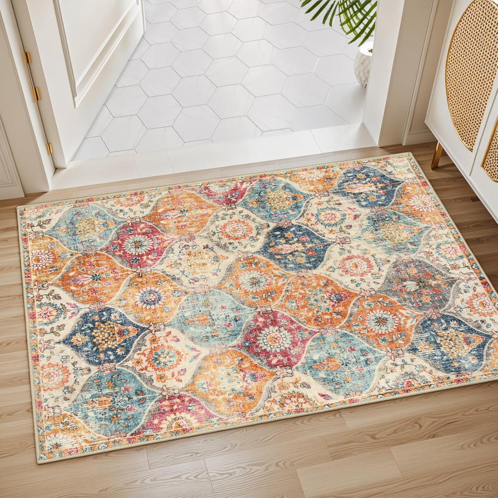 Washable Non‑Slip Entry Rug 2×3 Ft