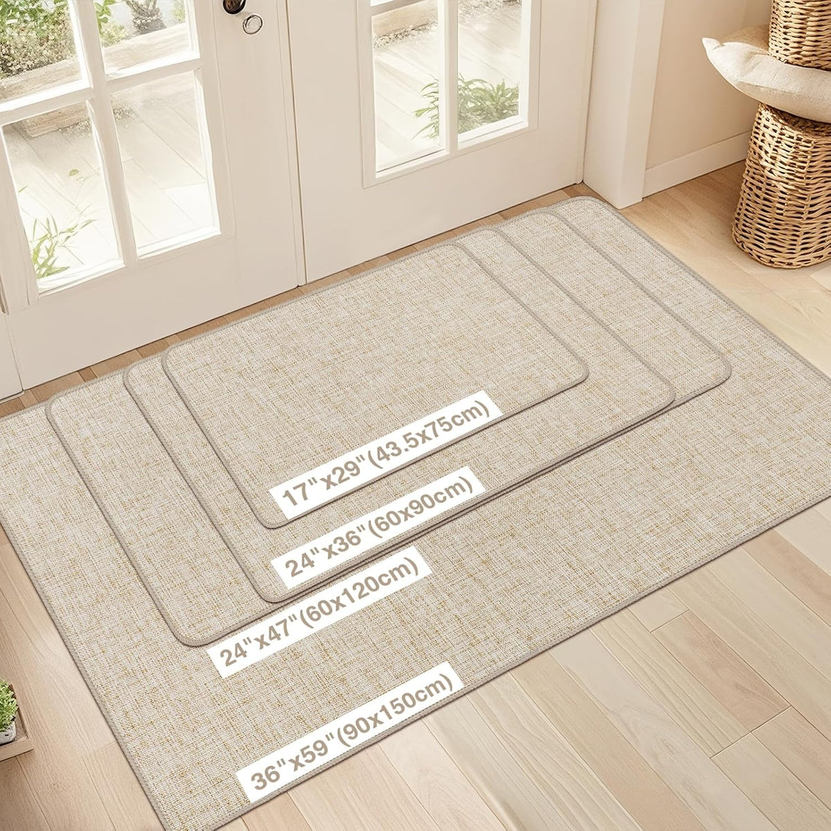 Thin Entry Mat 17×29 Inch Non‑Slip