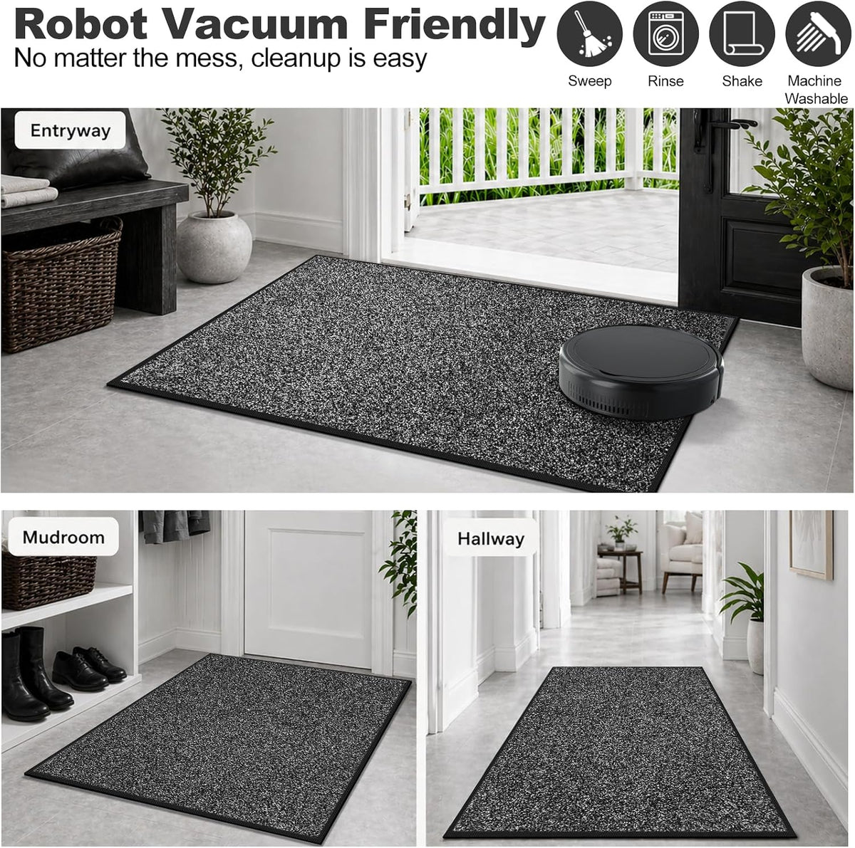 Absorbent Entry Mat 17×29.5 Inch Washable