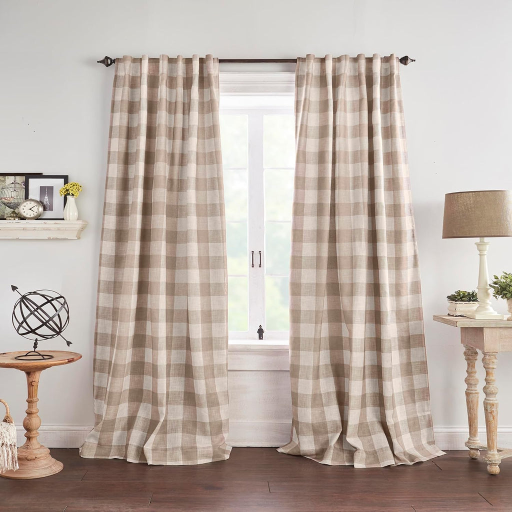 Linen Blackout Curtain 52×84 Inch