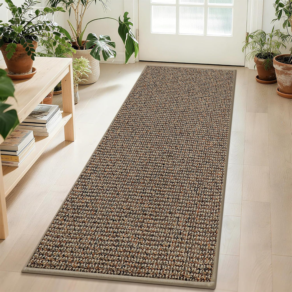 Taupe Non‑Slip Washable Runner Rug 2×6 Ft