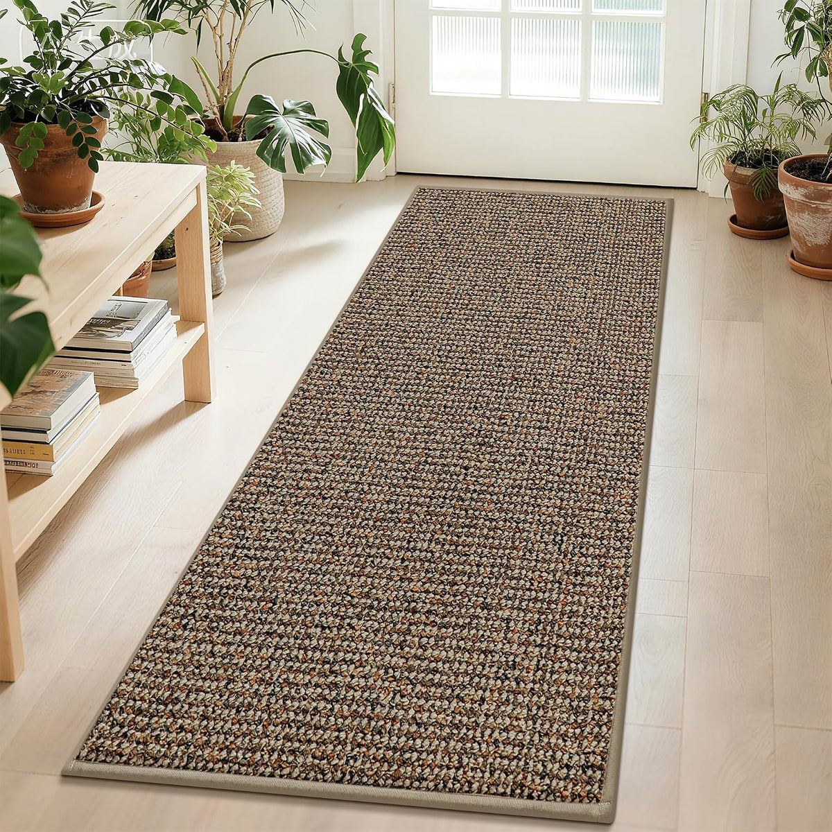 Taupe Non‑Slip Washable Runner Rug 2×6 Ft