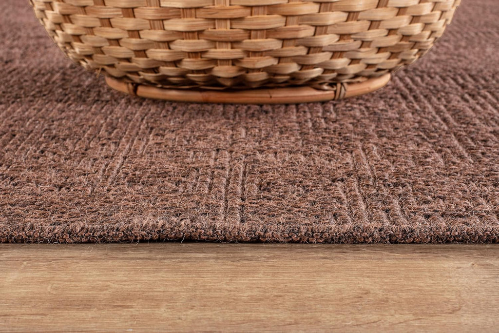 Brown Boho Woven Runner Rug 2×7 Ft Washable