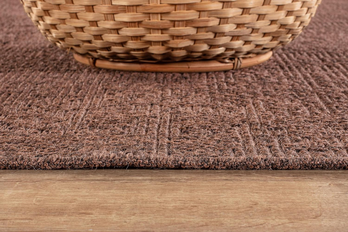 Brown Boho Woven Runner Rug 2×7 Ft Washable