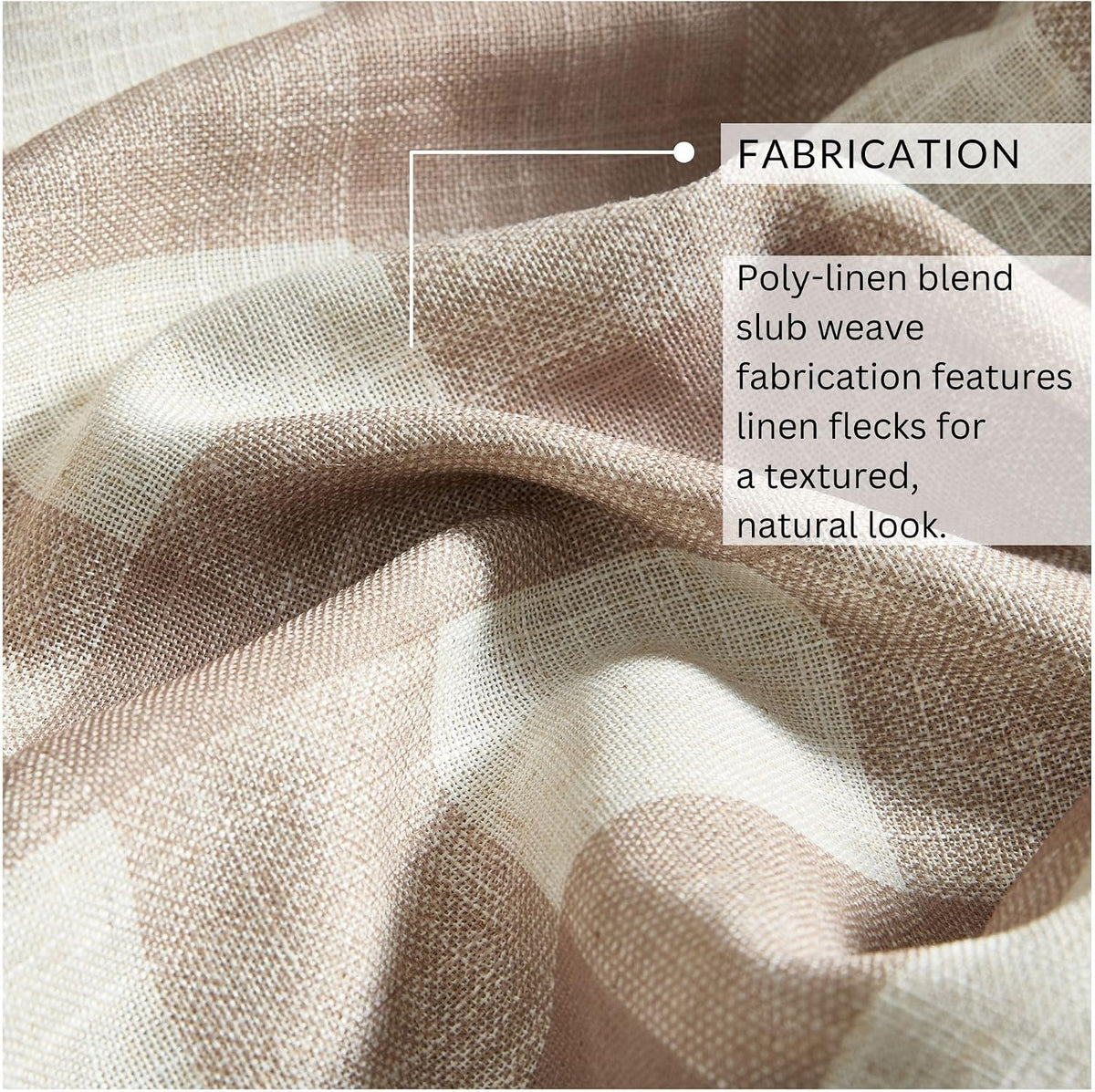Linen Blackout Curtain 52×84 Inch