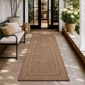 Neutral Brown Solid Runner Rug 2×6 Ft
