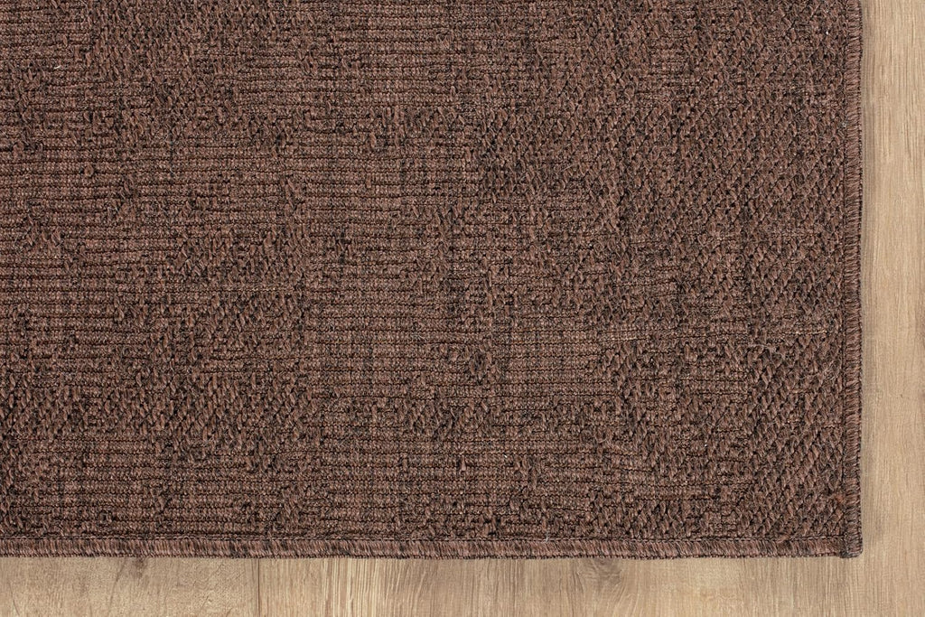 Brown Boho Woven Runner Rug 2×7 Ft Washable