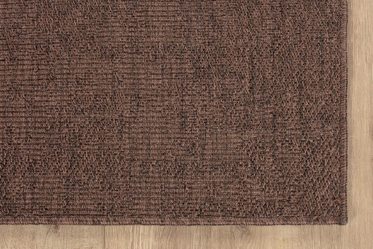 Brown Boho Woven Runner Rug 2×7 Ft Washable