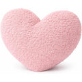 Pink Sherpa Heart‑Shaped Pillow 15"×17"